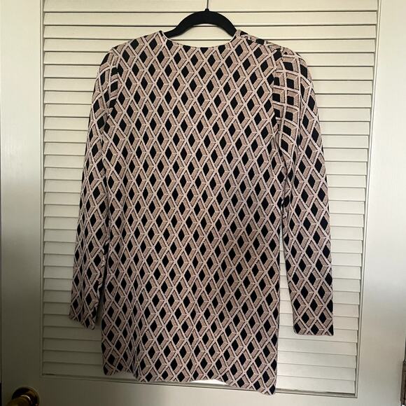 J McLaughlin Small Cotton Blend Black Gold Diamond Cardigan - Picture 5 of 5